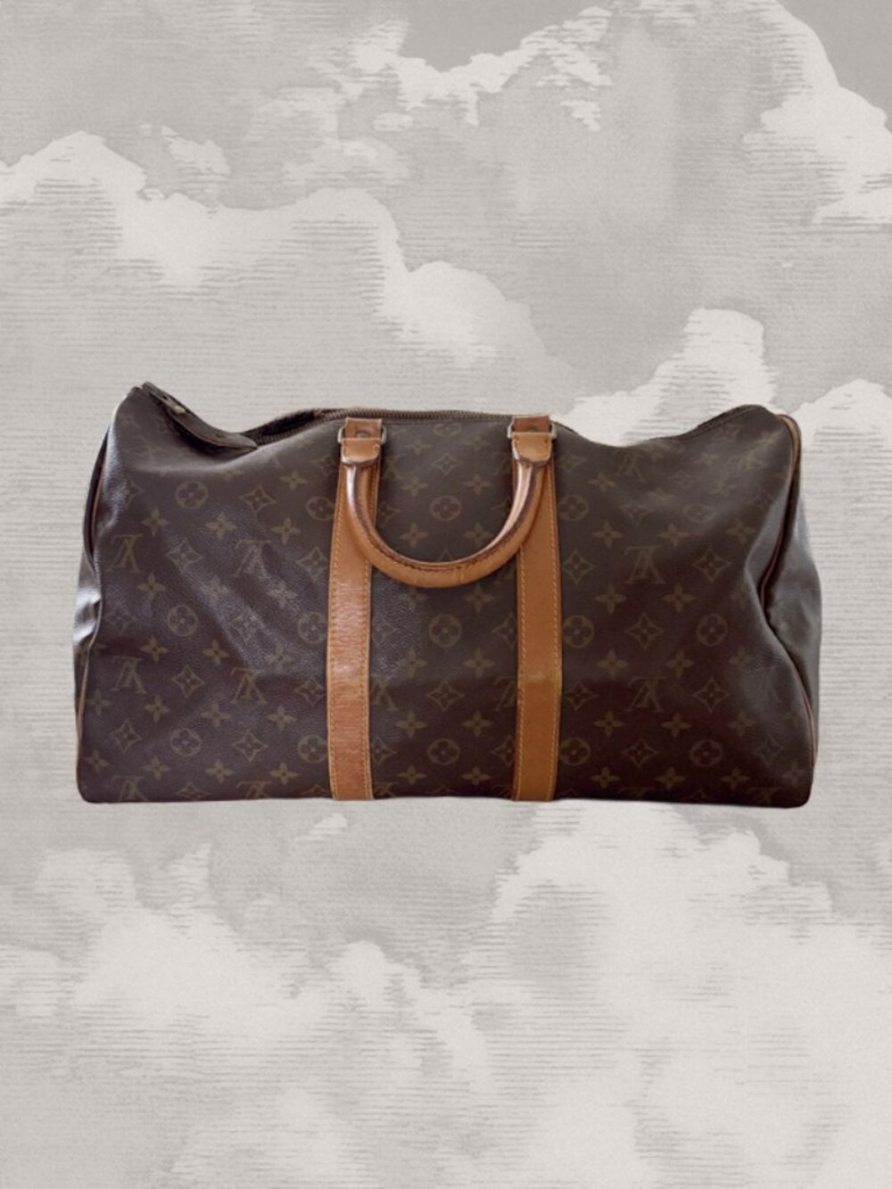 LOUIS VUITTON Keepall 45 Monogram Travel Satchel Duffel Bag Vintage